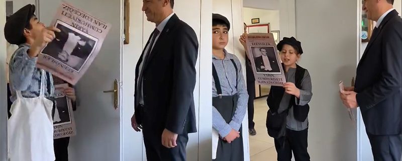 Yeşilovalı öğrencilerden belediyede manidar gösteri