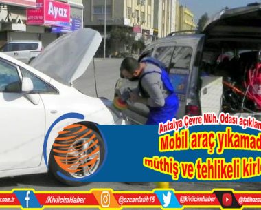 Mobil araç yıkamada müthiş ve tehlikeli kirlenme
