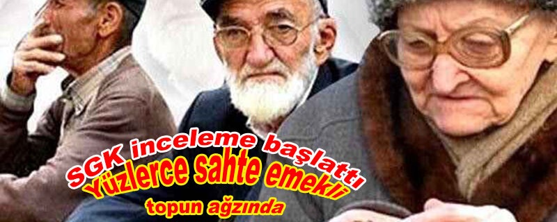 Sahte sigortayla emekli olmuş sahte emeklilere operasyon