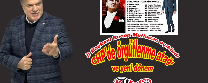 BURDUR CHP’de toparlanma