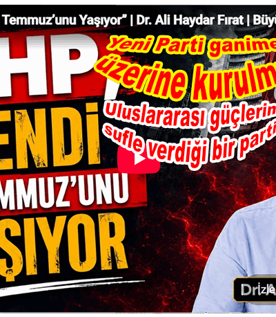 Ali Haydar Fırat: “Yeni Parti, ganimet üzerine kurulmuş, uluslararası güçlerin sufle verdiği bir parti”