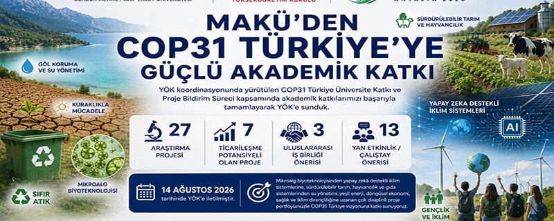 MAKÜ’den COP31 Türkiye sürecine güçlü akademik katkı