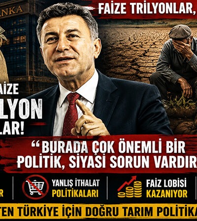 ‘Faize 3 trilyon dolar, çiftçiye 168 milyar lira’