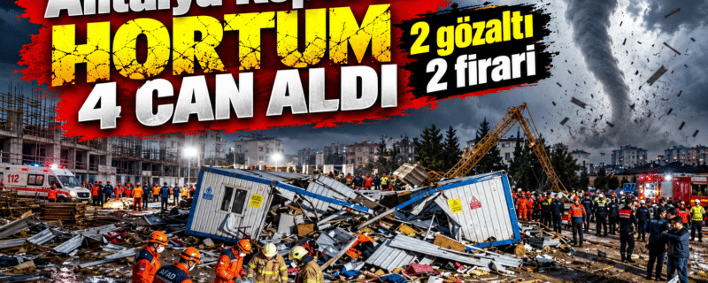 Antalya Kepez’de hortum 4 can aldı; 2 gözaltı, 2 firari