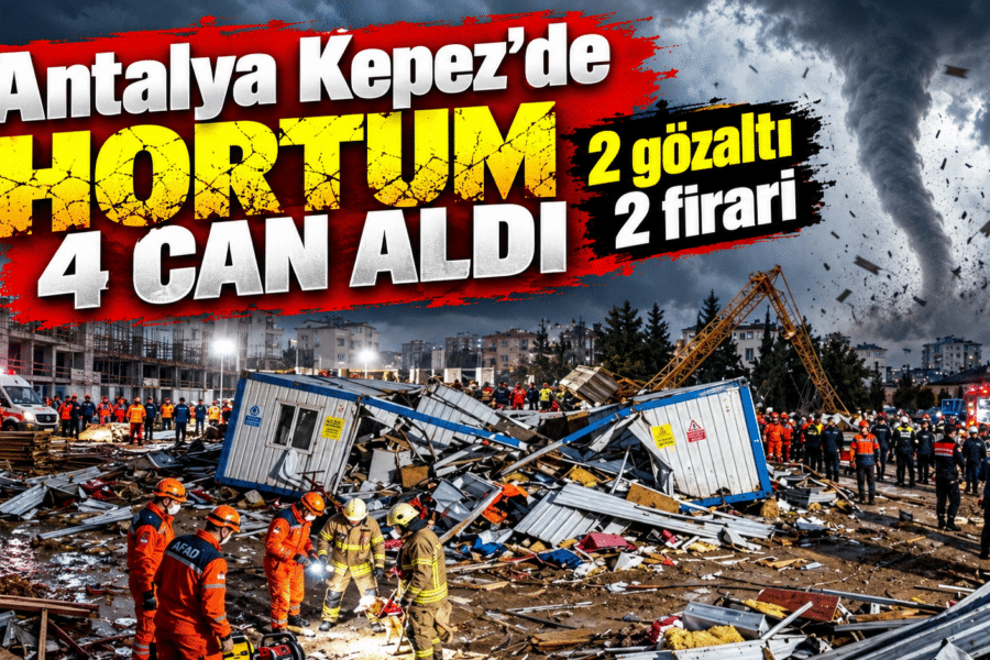 Antalya Kepez’de hortum 4 can aldı; 2 gözaltı, 2 firari