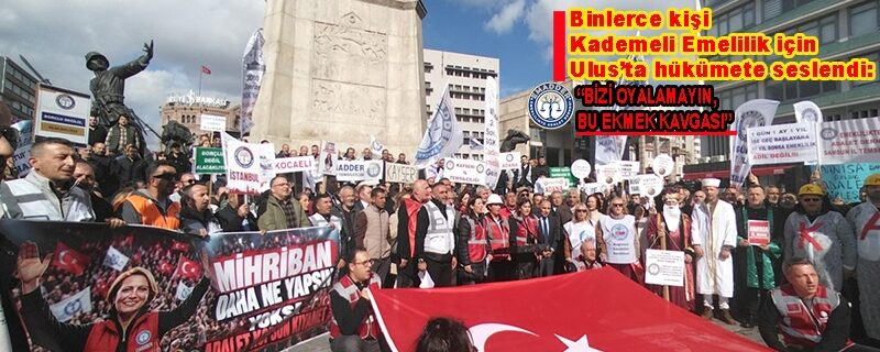 Kademeli emeklilik için binlerce oldular, Ulus’ta toplandılar